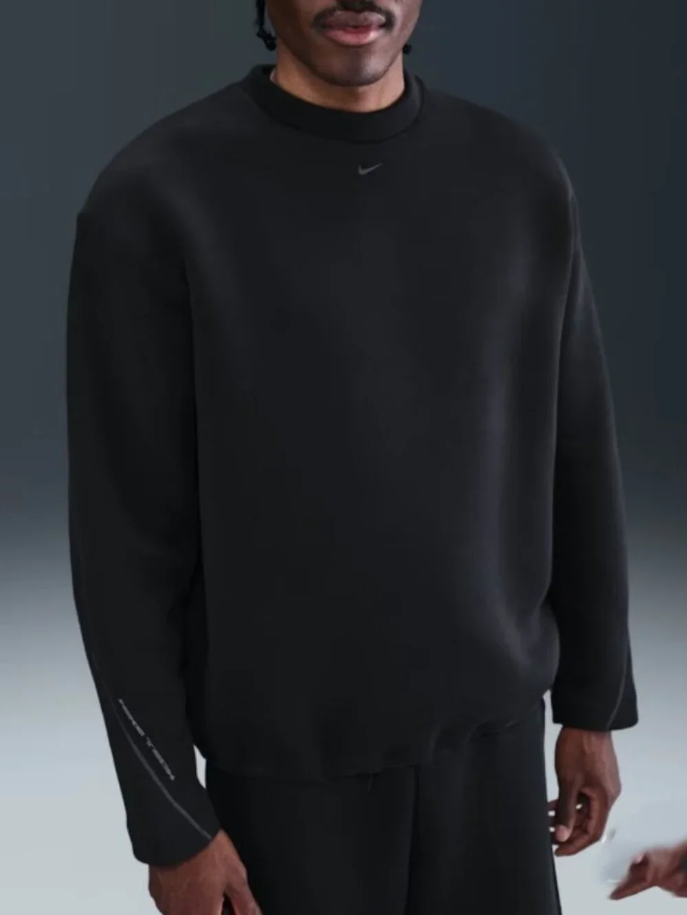 Nike Tech Men's Fleece Loose Fit Crew Sweater (XS) Black HV6537-010 $130.00